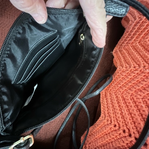 Ladies source unknown crossbody bag, small, black, two zipper compartments - Picture 3 of 6